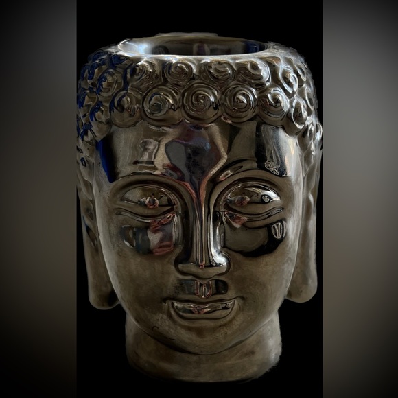 Other - Silver mirrored Buddha tea light oil diffuser home decor fragrance boho yoga